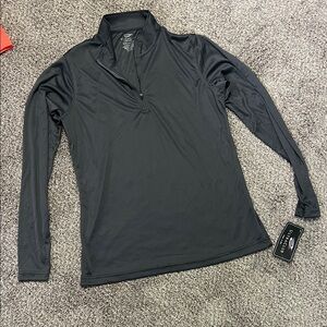 Charcoal Gray Women's Dri Fit Quarter-Zip Top